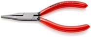 KNIPEX 23 01 140 Flat Nose Pliers with cutting edges (Precision Mechanics Pliers) plastic coated 140 mm