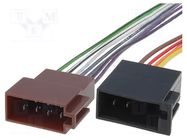 ISO socket,wires; PIN: 13(5+8) 4CARMEDIA
