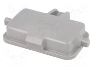 Protection cover; size 10B; Han; for latch; plastic; 57x27mm HARTING