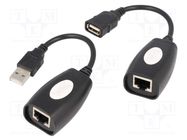 USB extender; RJ45 socket,USB A socket; 60m DIGITUS