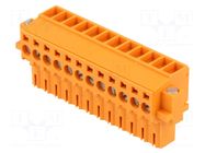 Connector: pluggable terminal block; plug; female; 17A; 320V; PBT WEIDMÜLLER