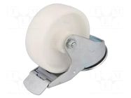Transport wheel; Ø: 100mm; W: 35mm; H: 128mm; torsional with lock COLSON