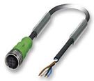 CABLE ASSY, M12 RCPT TO WIRE, 4P, 10M