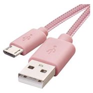 USB cable 2.0 A/Male - micro B/Male 1m pink, EMOS