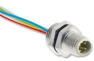 CABLE ASSEMBLY, M12, PLUG/WIRE, 4P, 0.5M