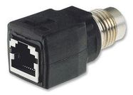 ADAPTOR, M12 SKT/RJ45, STR, HARAX, 4P