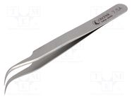 Tweezers; 115mm; for precision works; Blades: curved IDEAL-TEK