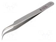 Tweezers; 115mm; for precision works; Blades: curved IDEAL-TEK