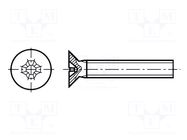 Screw; M3x40; 0.5; Head: countersunk; Phillips; PH1; DIN 965 KRAFTBERG