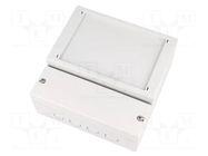 Enclosure: wall mounting; X: 166mm; Y: 161mm; Z: 72.5mm; ABS; grey BOPLA