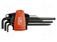 Wrench-set; hex key; steel; 9pcs. BAHCO