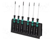 Kit: screwdrivers; Phillips,slot; Kit: stand,screwdrivers; 6pcs. WERA