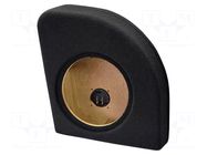 Car loudspeaker enclosure; MDF; black; 250mm; Grooving: 272mm; BMW BASSER