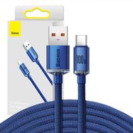 Baseus Crystal Shine cable USB to USB-C, 100W, 2m (blue), Baseus