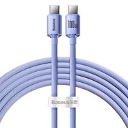 Baseus Crystal Shine cable USB-C to USB-C, 100W, 2m (purple), Baseus