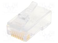 Plug; RJ45; PIN: 8; Layout: 8p8c; for cable; IDC,crimped BEL FUSE