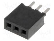 Socket; pin strips; female; PIN: 3; straight; 1.27mm; THT; 1x3; 1A CONNFLY