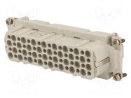 Connector: HDC; contact insert; female; 250V; PIN: 64; 64+PE AMPHENOL