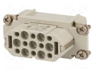 Connector: HDC; contact insert; female; 400V; PIN: 15; 15+PE AMPHENOL