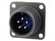 Connector: circular; socket; PIN: 5; male; soldering; 97; 13A; 200VAC AMPHENOL