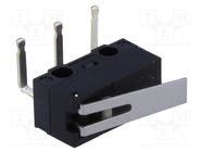 Microswitch SNAP ACTION; 1A/125VAC; 0.5A/30VDC; with lever; SPDT OMRON Electronic Components