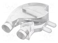 Fiber for LED; Ø3mm; No.of mod: 2; round; Front: flat; angular MENTOR