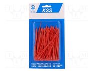 Cable tie; L: 100mm; W: 2.5mm; polyamide; 78.5N; red; 100pcs. KSS WIRING