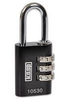 LOCK, COMBI, ALUMINIUM, 30MM, BLACK