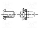 Rivet nuts; M4; aluminium; BN 4574; Ømount.hole: 6.1mm; L: 10.75mm BOSSARD