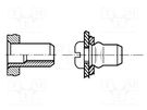 Rivet nuts; M6; aluminium; BN 4576; Ømount.hole: 9.1mm; L: 19mm BOSSARD