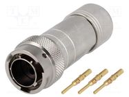 Connector: circular; plug; for cable; PIN: 3; male; crimped; RT360 AMPHENOL