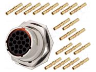 Connector: circular; socket,plug; PIN: 19; female; crimped; RT360 AMPHENOL