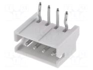Connector: wire-board; socket; male; PIN: 4; ZH; 1A; 50V; horizontal JST