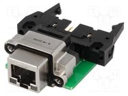 Adapter; socket; PIN: 8; with LED; gold-plated; Layout: 8p8c; IP68 Amphenol Communications Solutions