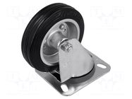 Transport wheel; Ø: 200mm; W: 50mm; H: 240mm; torsional; 142kg; steel ELESA+GANTER