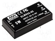 Converter: DC/DC; 5W; Uin: 9÷18V; Uout: 5VDC; Uout2: -5VDC; 2"x1"; THT MEAN WELL