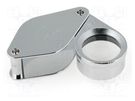 Folding magnifier; Mag: x10; Lens: Ø20mm ENGINEER