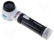 Hand magnifier; Mag: x10; Lens: Ø30mm; Illumin: LED ENGINEER