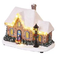 LED Christmas house, 20.5 cm, 3× AA, indoor, warm white, EMOS