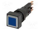 Switch: push-button; 16mm; Stabl.pos: 2; blue; filament lamp; 24VDC EATON ELECTRIC
