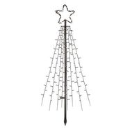 LED Christmas tree, metal, 180 cm, outdoor and indoor, cool white, timer, EMOS