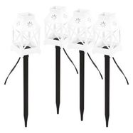 LED decoration – stake lanterns, white, outdoor and indoor, cool white, EMOS