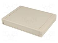 Enclosure: with panel; X: 190mm; Y: 140mm; Z: 30mm; ABS; grey; IP43 COMBIPLAST