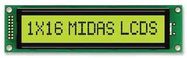 DISPLAY, ALPHANUMERIC, 16X1, YELLOW/GRN