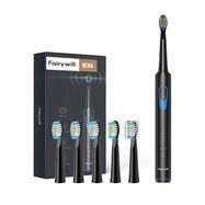 Sonic toothbrush with head set FairyWill FW-E6 (Black), FairyWill