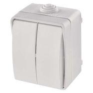 Wall-mounted switch IP54, 2 buttons, EMOS