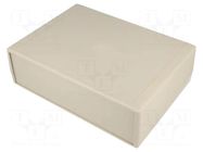 Enclosure: with panel; X: 250mm; Y: 180mm; Z: 75mm; ABS; grey; IP43 COMBIPLAST