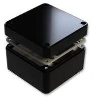 ENCLOSURE, ALU, BLK, 125X125X90MM, IP68