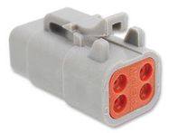 CONNECTOR HOUSING, PLUG, 4 WAY, PLASTIC