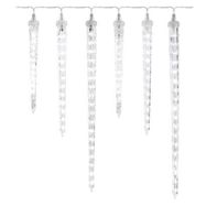 LED Christmas garland – icicles, 6 pcs, 2 m, indoor and outdoor, cool white, EMOS